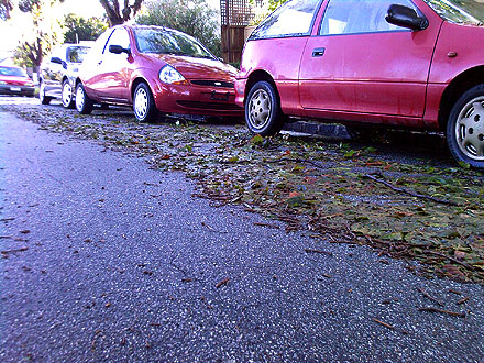 Road debris after the March 2010 hail storm